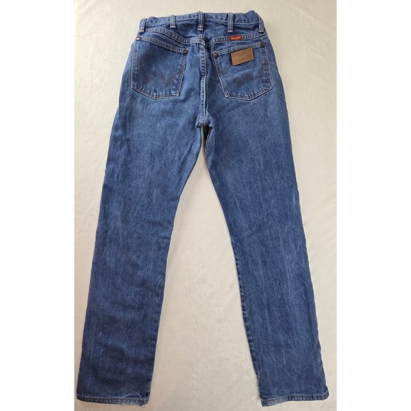 Wrangler Jeans Mens 28x32 Blue Denim Cowboy Cut Straight Leg Made in USA 13MWZ - Picture 6 of 8